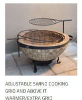 Warmer grid for boma firepit